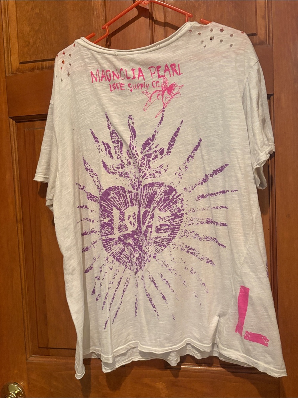 Magnolia Pearl White Tee with Multicolor Butterfly and Graphic Prints - Picture 6 of 9